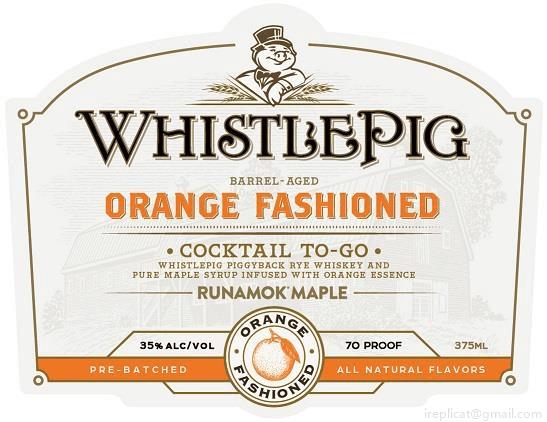 Whistlepig Orange Fashioned Cocktail To Go (375Ml)