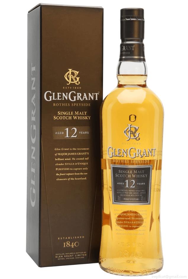 Glen Grant Rothes Speyside 12 Year Single Malt Scotch Whiskey (750Ml)